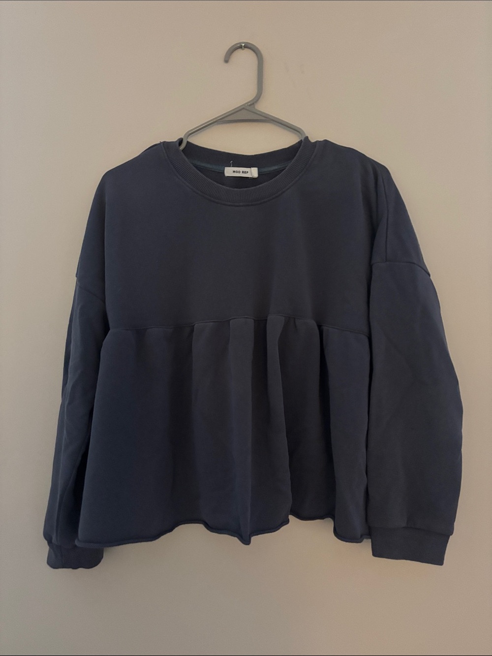 Mod Ref Crewneck Sweatshirt in Washed Out Navy